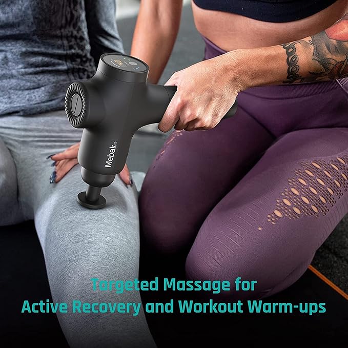 Mebak 3 Massage Gun, Massage Gun Deep Tissue for Athletes, Professional Muscle Percussion Massage Gun,Massager Gun for Shoulder Leg Back Body Pain Relief,Quiet Portable Sport Massager, Gifts for Him
