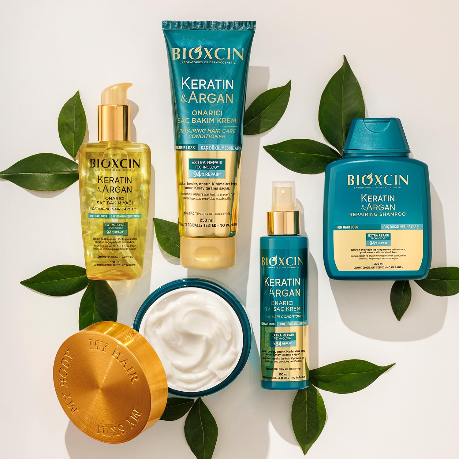 Bioxcin Keratin & Argan Hair Care Oil - Nourishing, Anti-Frizz, Daily Use Hair Oil for Damaged Hair