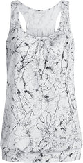 Miusey Womens Sleeveless Round Neck Loose Fit Racerback Yoga Tank Top