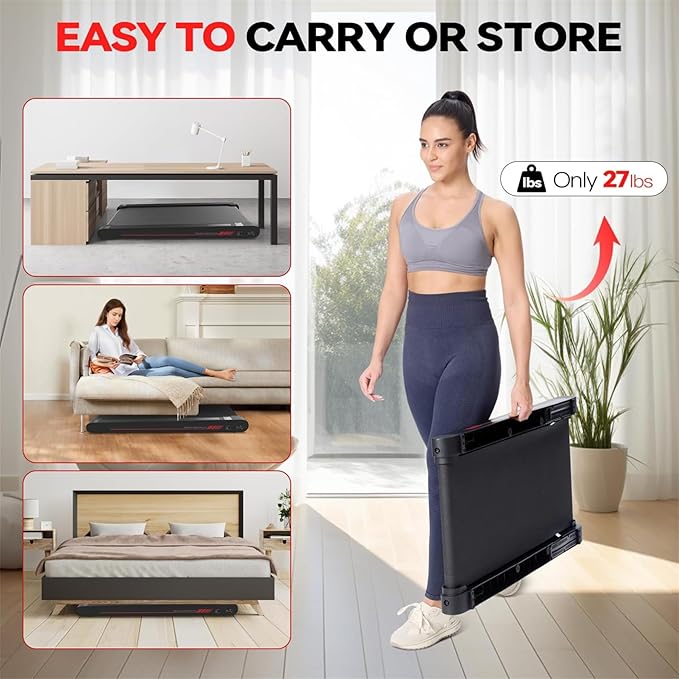 Sperax Walking Vibration Pad with APP, 3 in 1 Under Desk Treadmill, 2.5HP Low Noise Walking Treadmill Pad with Remote Control,Portable Treadmills for Home Office
