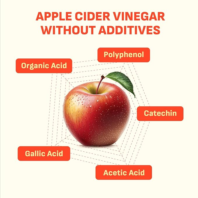 [Liveling] Apple Cider Vinegar Drink Stick – Lemon Flavor | Supports Digestion, Daily Cleanse, Sugar-Free, Low-Calories, Portable On-The-Go Packets (30 sticks)