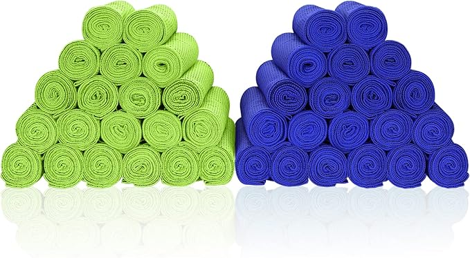 Cooling Towels 40 Pack 40"x 12", 160gsm Bulk Cool Towels, Soft Breathable, Super Absorbent, Quick Cold Towel, for Bowling, Yoga, Travel, Camping, Golf, Football, Hiking, Outdoor Work