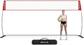 BAGAIL Volleyball Net, 12ft/20ft Portable Volleyball Net for Backyard - Adjustable Height, Heavy-Duty Frame, Freestanding Design - Portable Outdoor/Indoor Volleyball Set with Carry Bag