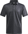 DEOLAX Mens Polo Shirts Fashion Print Mens Golf Shirt Dry Fit Mens Golf Polo Short Sleeve Quick Dry Funny Golf Shirt for Men