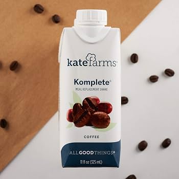 Kate Farms Komplete Coffee Meal Replacement Shake, Gluten Free, Nut Free, Dairy Free, Organic Plant Protein Ready to Drink,