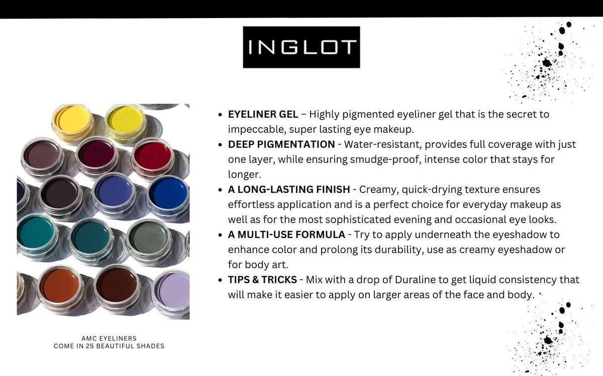 Inglot AMC Eyeliner Gel 77 & 90 + Duraline Bundle | 3 Piece Set