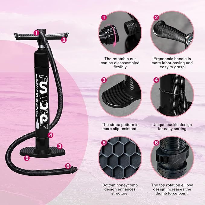 FunWater Inflatable Ultra-Light Stand Up Paddle Board for All Skill Levels with Premium SUP Paddleboard Accessories,Non-Slip Comfort Deck for Youth & Adults