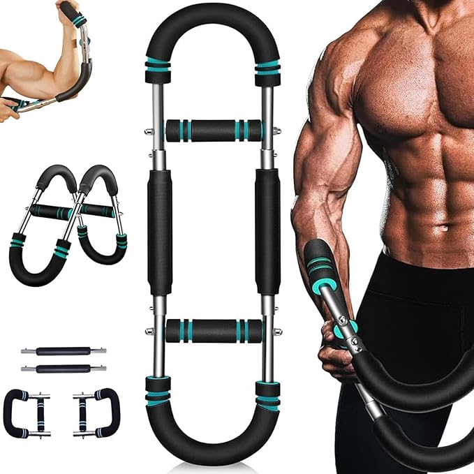 Twister Arm Trainer, 40-100 Lb Adjustable Power Twister Bar, Chest Shoulder Arm Workout Equipment, Portable Shoulder Strength Exerciser Machine for Fitness People