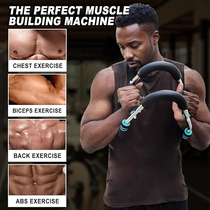 Ultimate Twister Arm Trainer, Adjustable Chest Workout Equipment, Arm Trainer for Men, Chest Trainer for Men, Shoulder Muscle Training, Portable Spring Resistance Home Fitness Equipment
