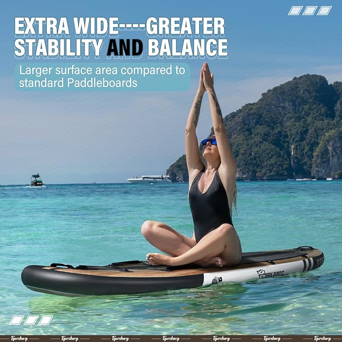 Paddle Board, 10.8' Stand Up Paddle Board with Premium Complete Inflatable SUP Accessories, Extra Wide Paddleboards for Adults & Kids-Pandora Collection