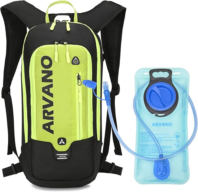 Hydration Backpack, Lightweight Hydration Pack with 2L Water Bladder, 6L Water Backpack for Men Women Cycling, Hiking, Mountain Biking, Skiing