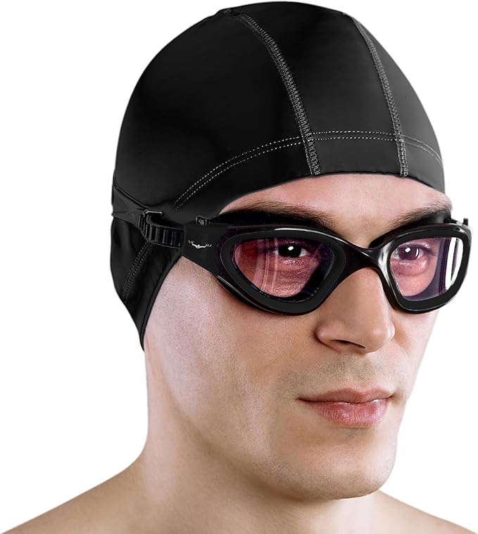AqtivAqua Swimming Goggles, DX Wide View Swim Goggles for Adult Men Women, Anti Fog No Leaking