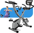 Foldable Exercise Bike Stationary Bikes for Home, 5 IN 1 Indoor Workout Bike, Cycling Bike with 16-Level Quiet Magnetic Resistance, 6.6 LBS Flywheel and 300LBS Capacity, 2025 Designed 817 X-bike