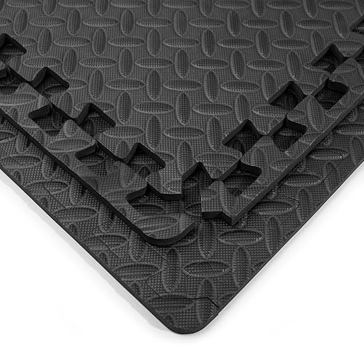 Art3d 48 Sq.Ft Eva Puzzle Exercise Mats, 24"x24" x 1/2" Thick Foam Interlocking Tiles for Flooring, Workout, Gym Equipments, Pack of 12