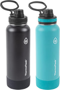 Thermoflask Double Wall Vacuum Insulated Stainless Steel Water Bottle (Onyx Black/Splash)