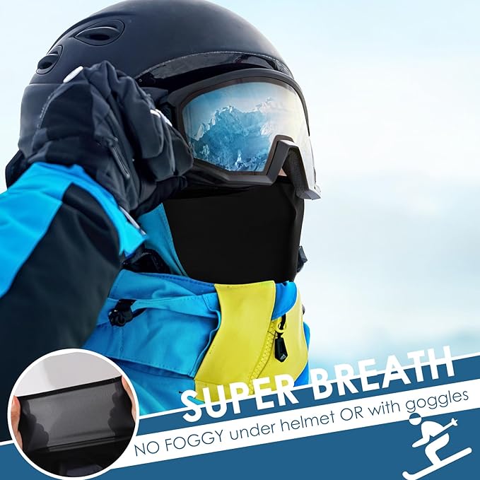 Achiou Balaclava Face Mask, Ski Mask for Men Women Football, Lightweight Sheisty, Ninja Shiesty Sun Hood UV Protector Cycling