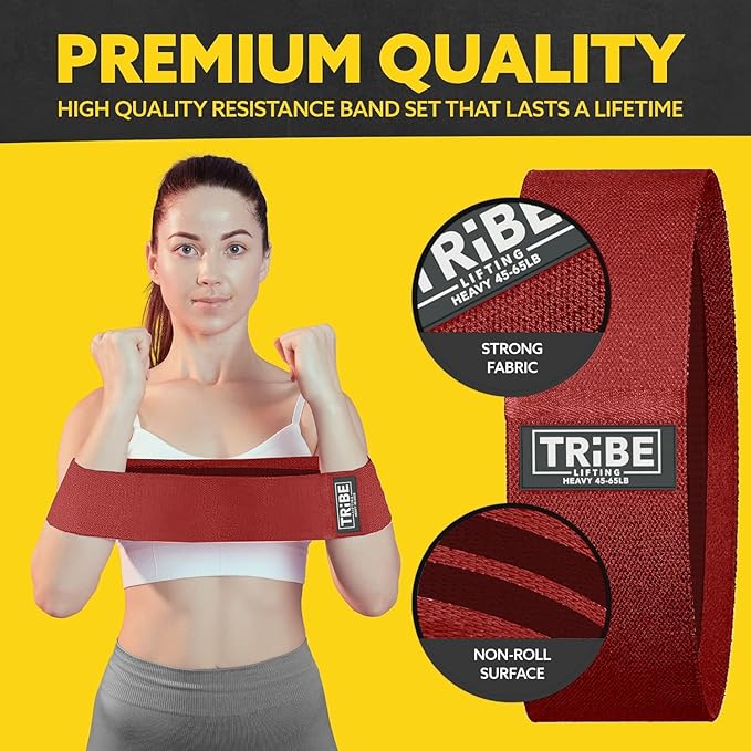 Fabric Resistance Bands for Legs - Workout Bands Resistance Bands for Men and Women - Booty Bands for Working Out - Exercise Bands Resistance Bands Set - Elastic Bands for Exercise