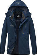 ELLSWOS Men's Waterproof Ski Jacket Winter Snow Coat Warm Hooded Raincoat Windproof Windbreakers