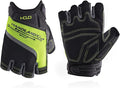 HANDLANDY Fingerless Work Gloves for Men Utility Padded Half Finger Driving Working Gloves (Large, Green)