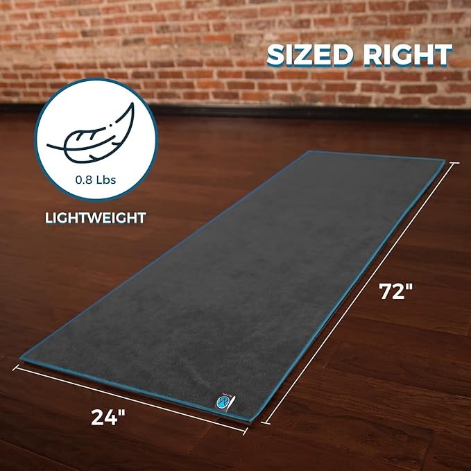 Youphoria Yoga Microfiber Non-Slip Towel - Hot Yoga Mat Towel for Enhanced Grip and Sweat Absorption