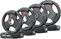 XDDIAS Rubber Weight Plates for Barbell, 2-Inch Olympic Grip Plate for Strength Training, Weightlifting and Bodybuilding in Home & Gym, Solid Cast Iron Weight Plates Pair and Sets