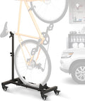 Vertical Bike Stand, Freestanding Indoor Bike Storage Rack Upright Bicycle Floor Stand Indoor Bike Holder with Adjustable Height for Garage & Apartment - for Wheels Sizes up to 29”