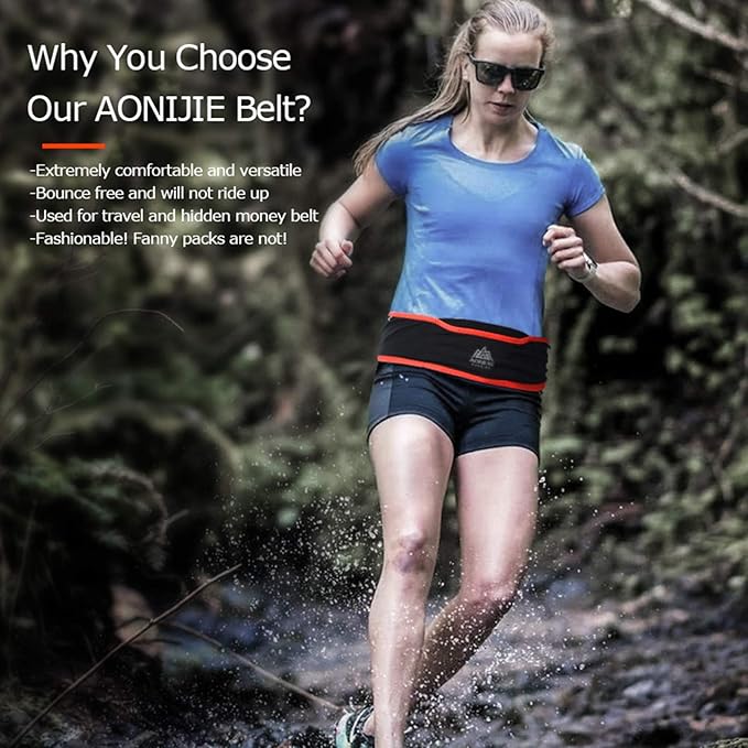 AONIJIE Hydration Belt Running Fanny Pack, with 250ml Soft Water Bottle Flask Phone Holder for Trailing Running Climbing Jogging Cycling Workout Fitness 3 Colors (Red, M/L)