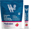 Voli Electrolytes Powder Packets | No Added Sugar Electrolyte Drink Mix for Hydration | Keto & Fasting Friendly, Natural Superfoods & Minerals | Raspberry 15-Count