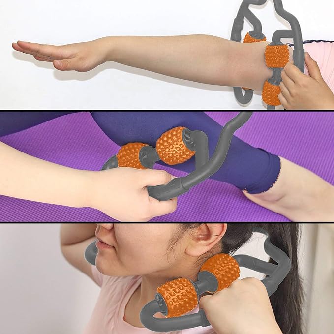 Cellulite Massage Tool Deep Fascia Massager & Dimpled Skin Remover for Legs - Anti-Cellulite Roller Tech with Lymphatic Drainage, Smooth Skin & Pain Relief for Thighs & Buttocks Sculpting