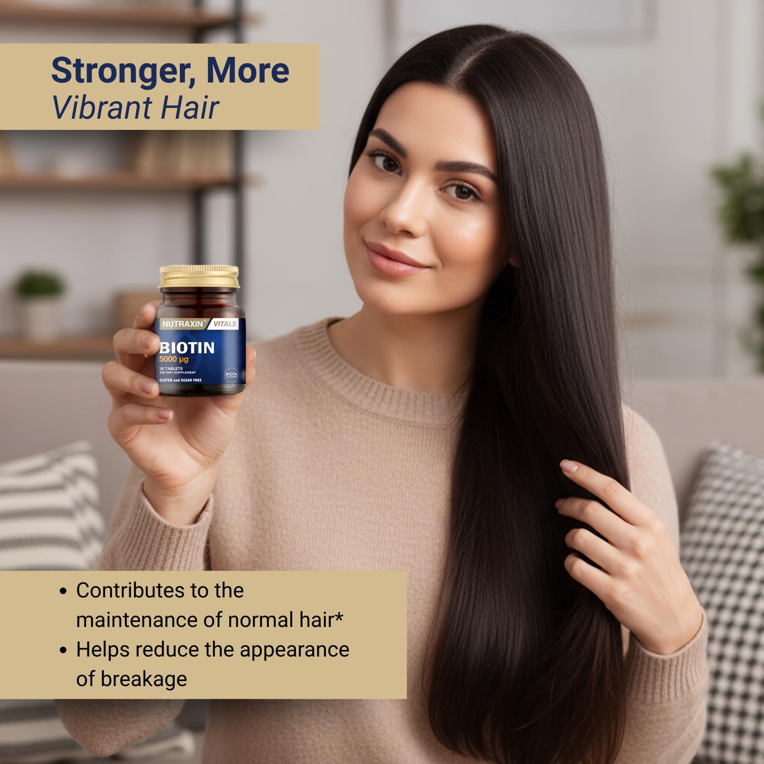 Nutraxin Biotin 5000 mcg 30 Tablets