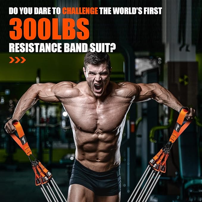 HPYGN Resistance Bands, Heavy Exercise Bands with Handles, Fitness Bands for Working Out, Workout Bands for Men, Weight Bands Set for Muscle Training, Strength, Slim, Yoga, Home Gym Equipment
