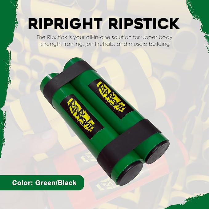 RipStick, Workout Equipment for Joint Rehab, Shoulder and Resistance Training, Muscle Building and Core Workout Equipment with 6 Adjustable Resistance Bands