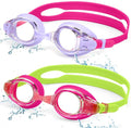 Aegend 2 Pack Kids Goggles, Swimming Goggles for Kids Age 4-16 Boys and Girls Youth, Anti-Fog Waterproof Anti-UV Pool Goggles