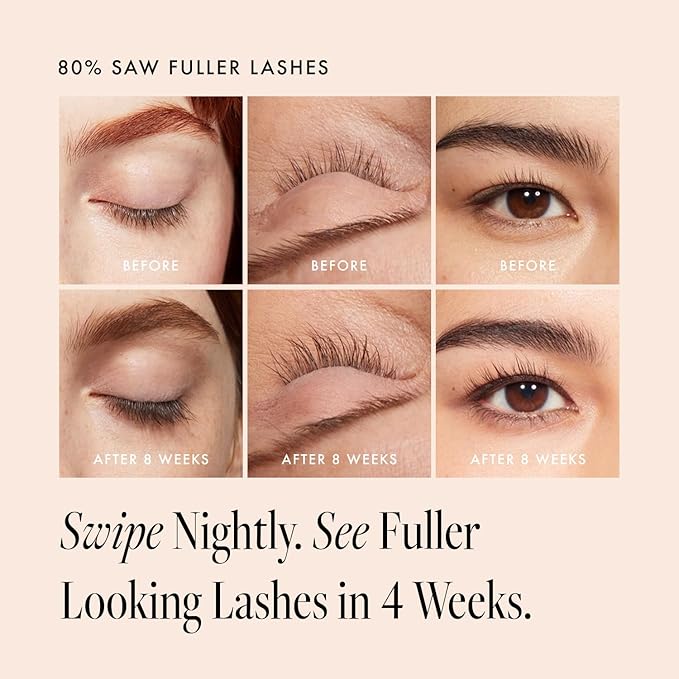 Borboleta Lash Serum, Eyelash Serum for Longer, Thicker, and Fuller Looking Natural Eyelashes, (Full Size, 3 Month Supply)