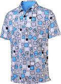 DEOLAX Mens Polo Shirts Fashion Print Mens Golf Shirt Dry Fit Mens Golf Polo Short Sleeve Quick Dry Funny Golf Shirt for Men