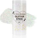 Mysense Rainbow Body Glitter Stick,Face Hair Glitter Christmas Makeup,Sparkling Mermaid Sequins Chunky Glitter Face Paint,Singer Concert Outfit Festival Rave Accessories for Women and Kids