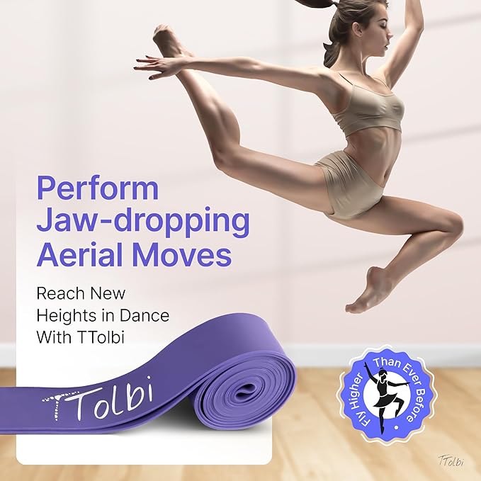 Premium Stretch Bands for Dancers - Flexibility & Ballet Stretching Band, Dance Equipment for Splits & Strength, Ideal Gifts for Ballet, Gymnastics, Cheerleading, Yoga and Pilates Training Stuff