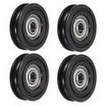 uxcell 4pcs U608ZZ Nylon Pulley U-Groove Ball Bearing 8x40x10mm U Groove Roller Wheel (GCr15) Chrome Steel Bearings, ABEC3