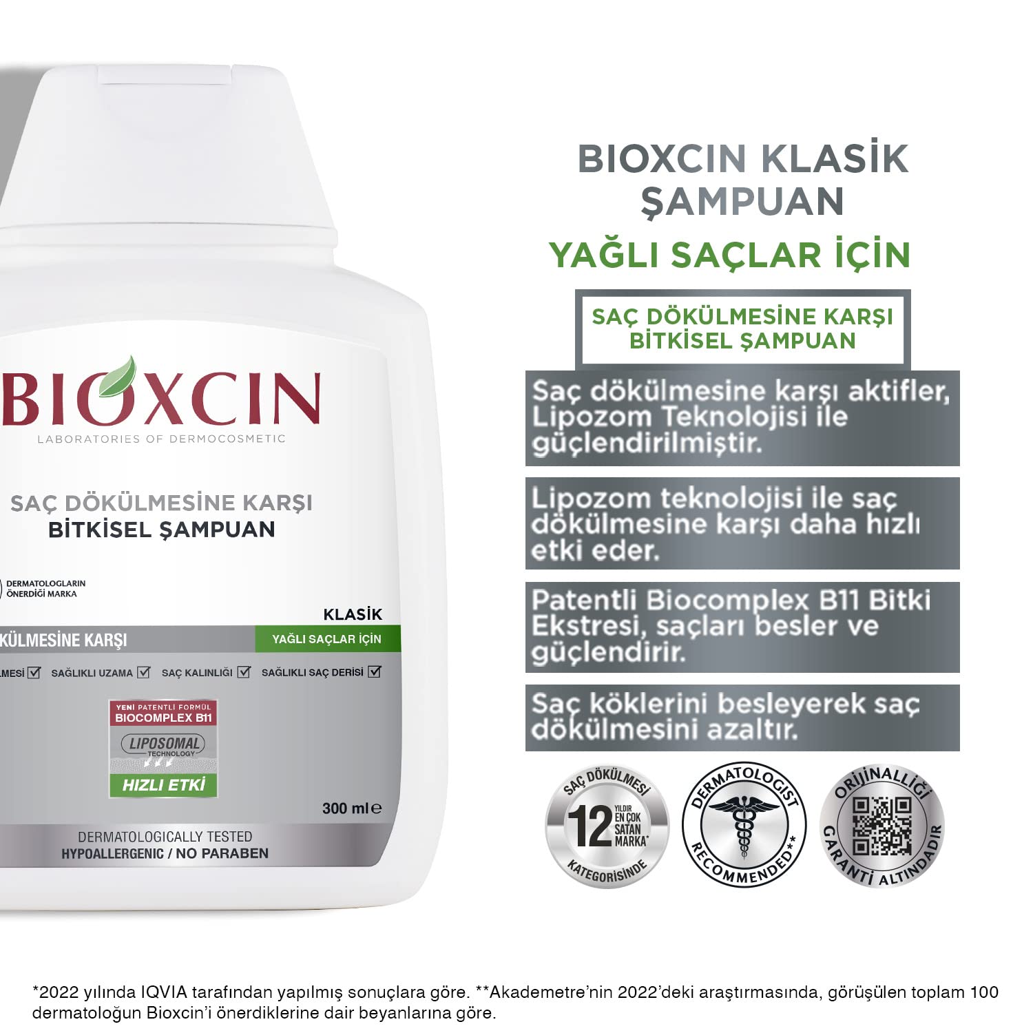 Bioxcin Oily Hair Shampoo - Genesis Technology | 300ml