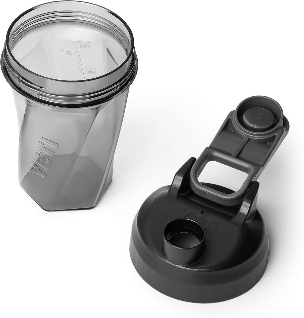 YETI Yonder Helimix Vortex Blender Shaker Bottle Holds up to 20oz | No Blending Ball or Whisk | USA Made | Portable Pre Workout Whey Protein Drink Shaker Cup | Dishwasher Safe, Charcoal
