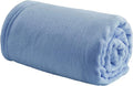 Bedsure Bedding Fleece Blanket for Girls and Boys - Soft Cozy Cute Small Throw Blankets for Travel, 43x55 Inches, Washed Blue