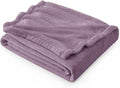 Bedsure Fleece Throw Blanket for Couch Fog Purple - Lightweight Plush Fuzzy Cozy Soft Blankets and Throws for Sofa, 50x60 inches
