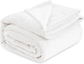 Bedsure Fleece Bed Blankets Full Size White - Soft Lightweight Plush Fuzzy Cozy Luxury Blanket Microfiber, 84x90 inches