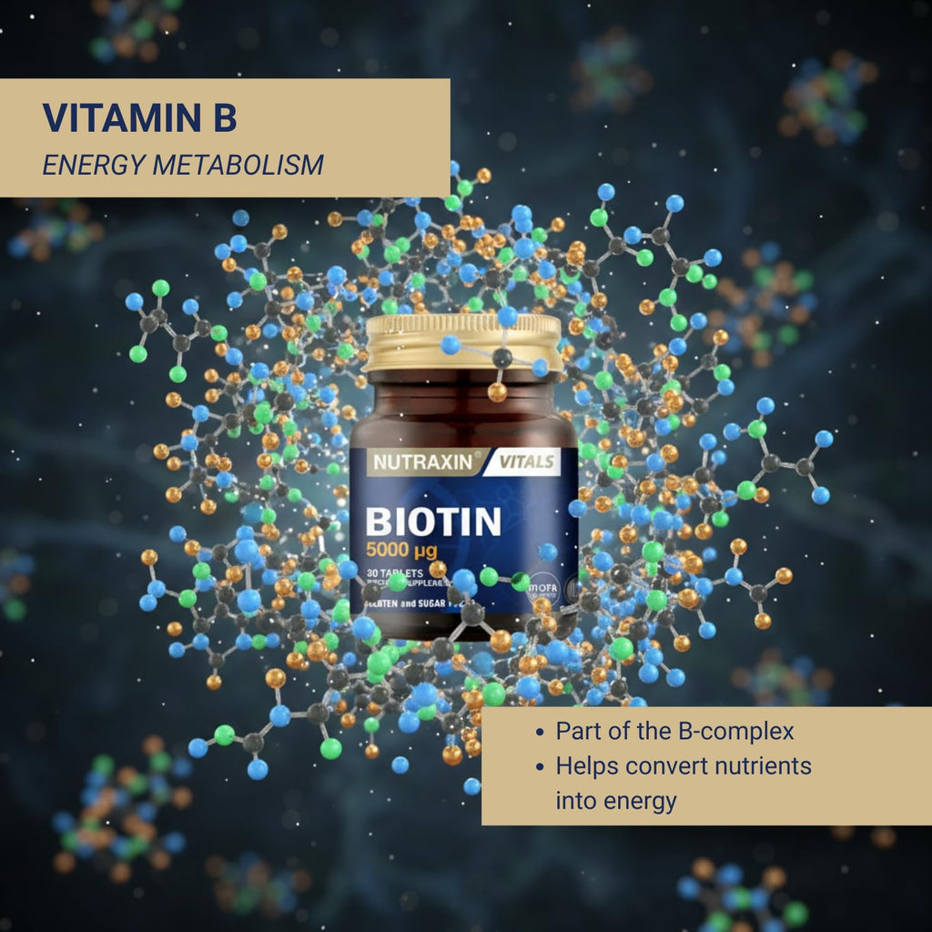 Nutraxin Biotin 5000 mcg 30 Tablets