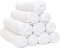 Arkwright Microfiber Gym Towel - Pack of 12 - Super Soft, Quick Dry Workout Sweat Towels, 300 GSM Lightweight & Absorbent for Sports, Working Out, Yoga, and Spa, 16 x 27 in, White