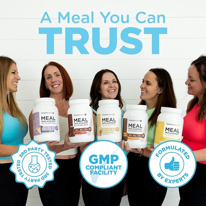 TransformHQ Meal Replacement Shake Powder 28 Servings (Orange Cream) - Gluten Free, Non-GMO