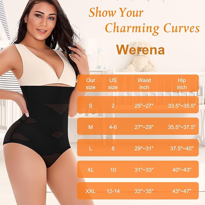 Tummy Control Shapewear Panties for Women High Waisted Body Shaper Slimming Shapewear Underwear Girdle Panty