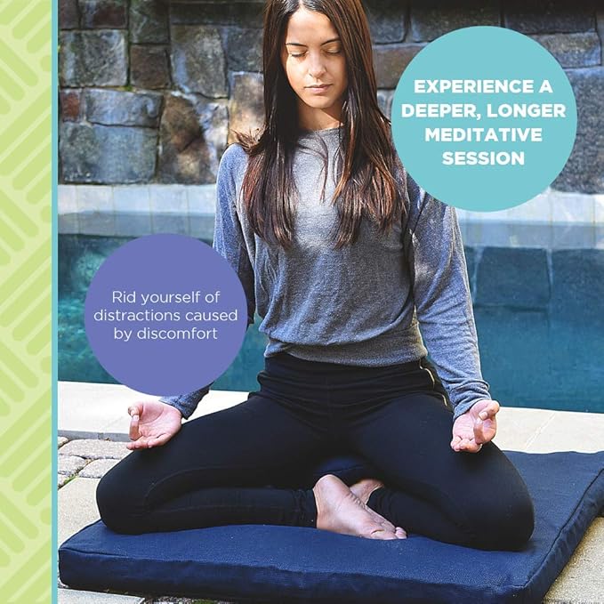 Bean Products Zafu Meditation Pillows for Sitting on Floor, Yoga Cushion, Cotton/Buckwheat Fill Yoga Pillow, Zafu Meditation Cushion, Zen Kneeling Prayer Pad- Made in USA - 14"x18" Oval - Burgundy