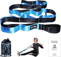 BOB AND BRAD 12 Loop Yoga Stretch Strap - Non-elastic for Stretching, Physical Therapy, Pilates, Dance, Gymnastics, and Athletic Trainers With Carry Bag