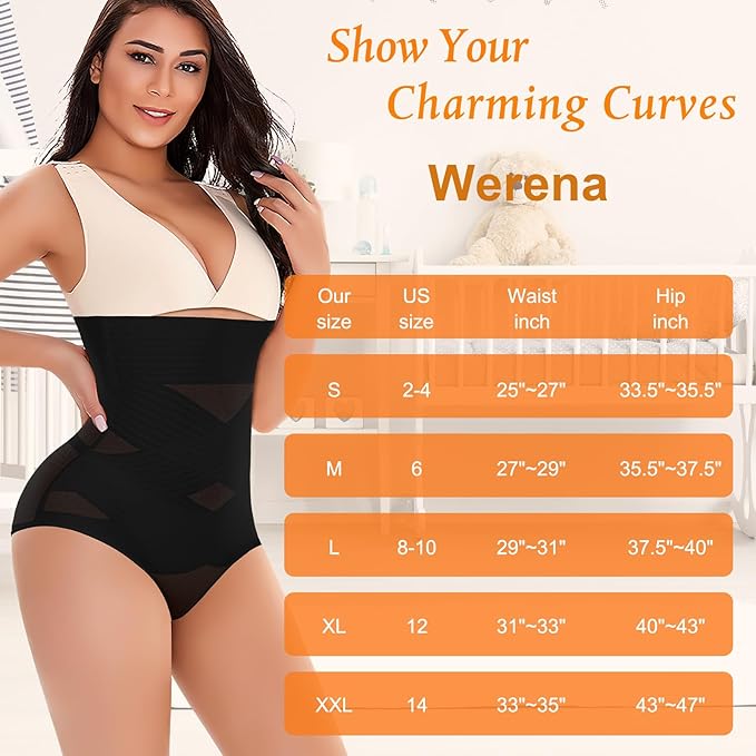 Tummy Control Shapewear Panties for Women High Waisted Body Shaper Slimming Shapewear Underwear Girdle Panty